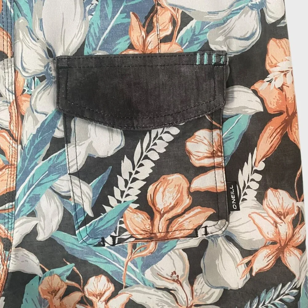 O'Neill Hyperfreak Board Shorts Blue Men's Size 28 Water-Resistant Stretch Swim